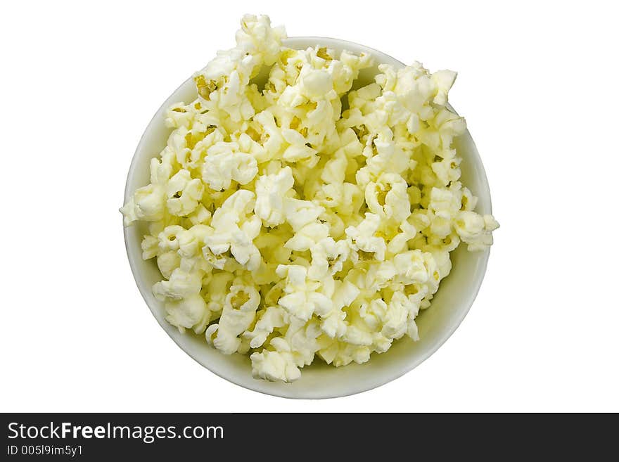 Isolated popcorn bowl