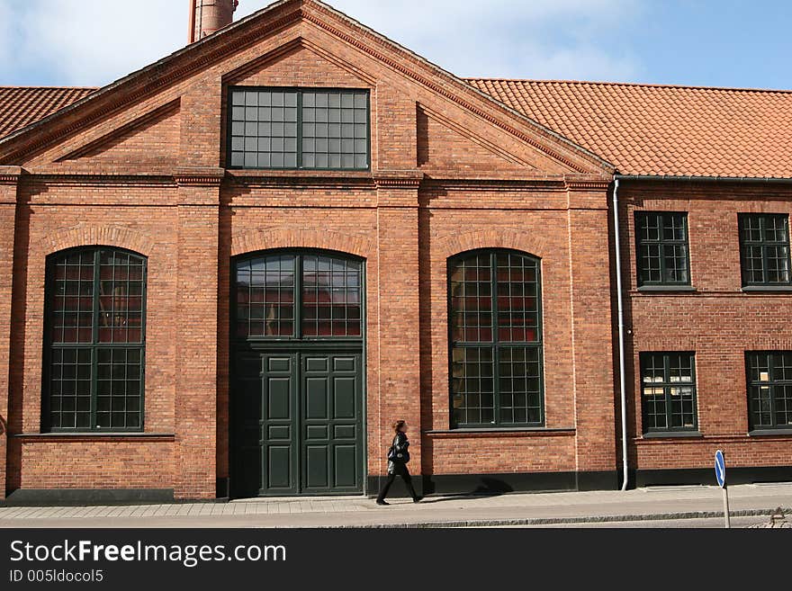 Traditional brick building in denmark. Traditional brick building in denmark