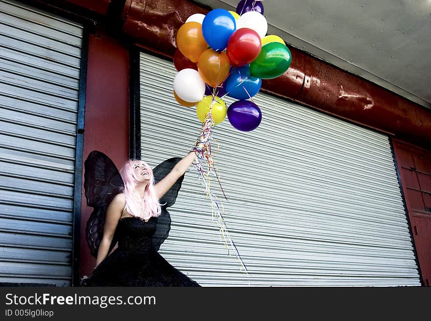 Fairy with balloons