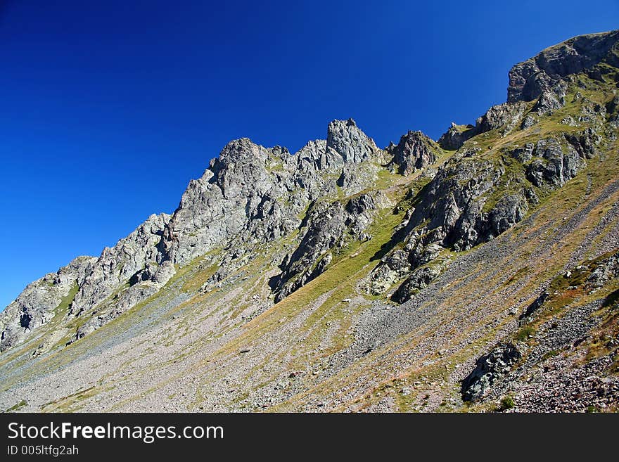 The french alps, in the belledone mountain range. The french alps, in the belledone mountain range