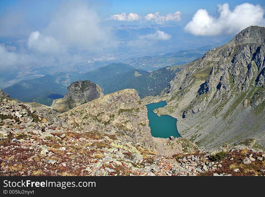 The french alps, looking across the gresivaudan valley from the belledone mountain range. The french alps, looking across the gresivaudan valley from the belledone mountain range