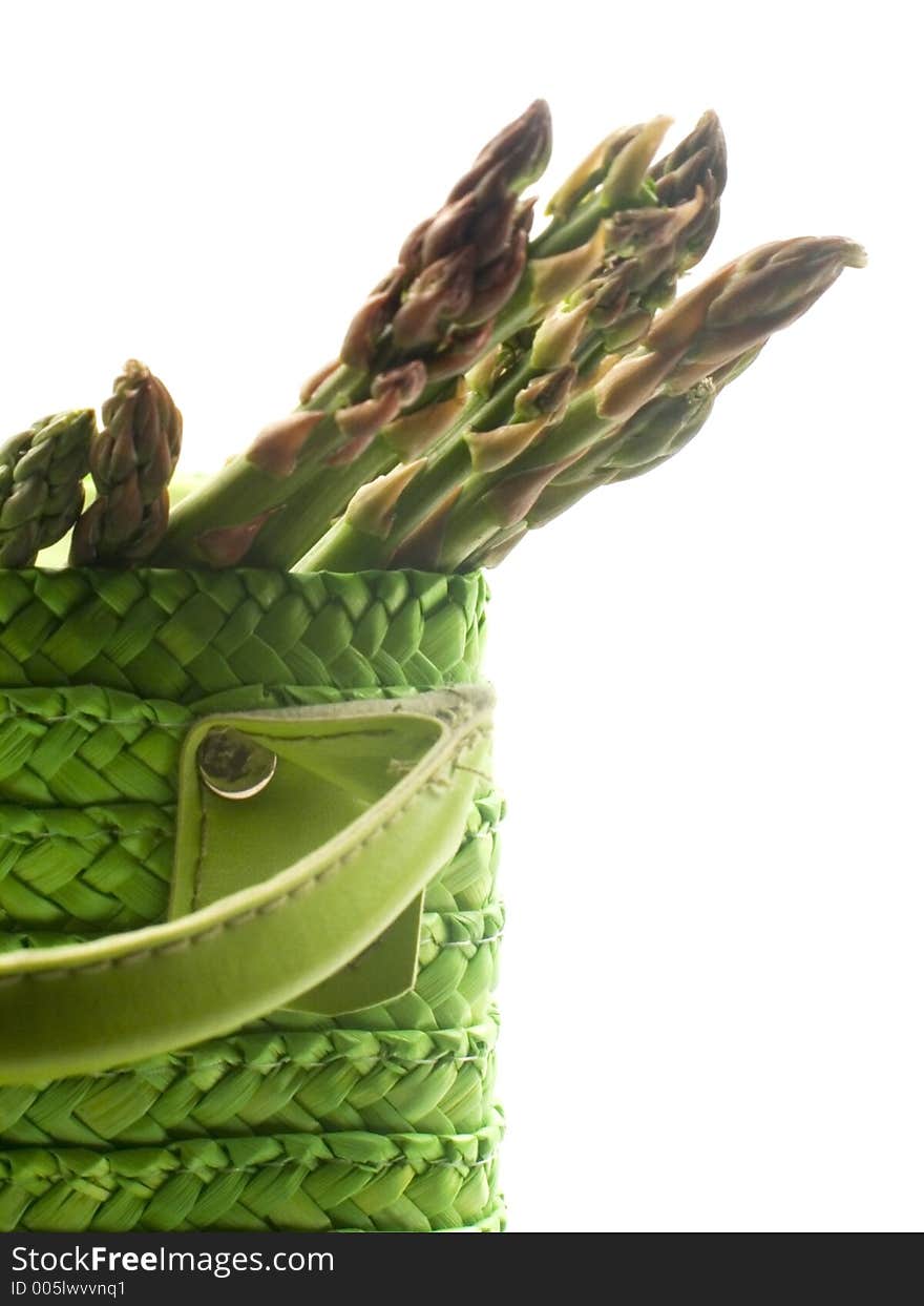 Asparagus Spears In Basket