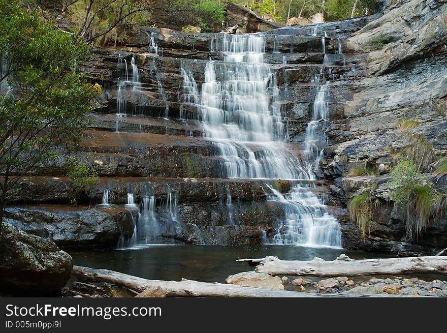 Waterfall. Horizontal Shot. Waterfall. Horizontal Shot.