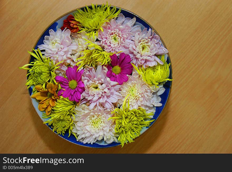 Flower arrangement on table. Flower arrangement on table