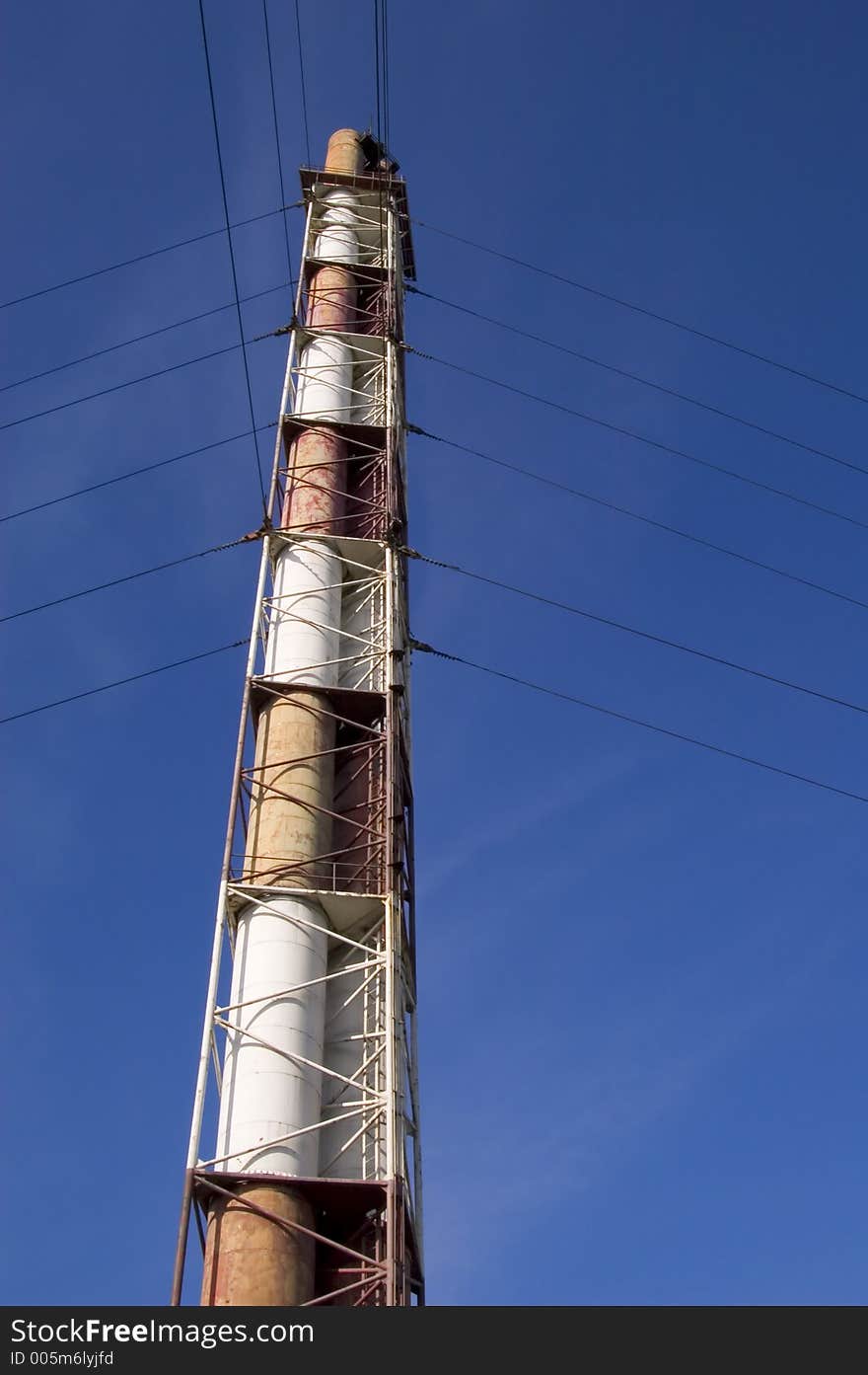 Power plant smokestack in the Philippines