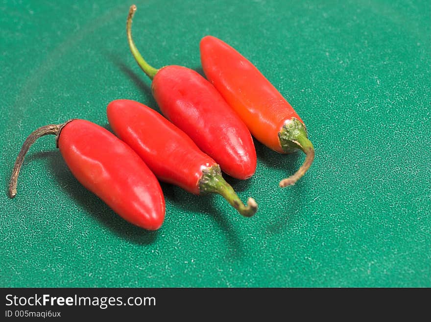 Four Red Chilis