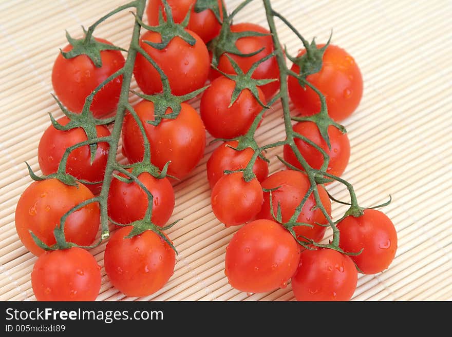 Red tomatoes close-up