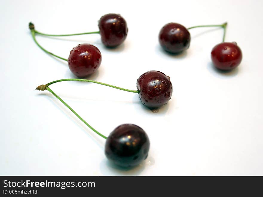 Cherries in isolated