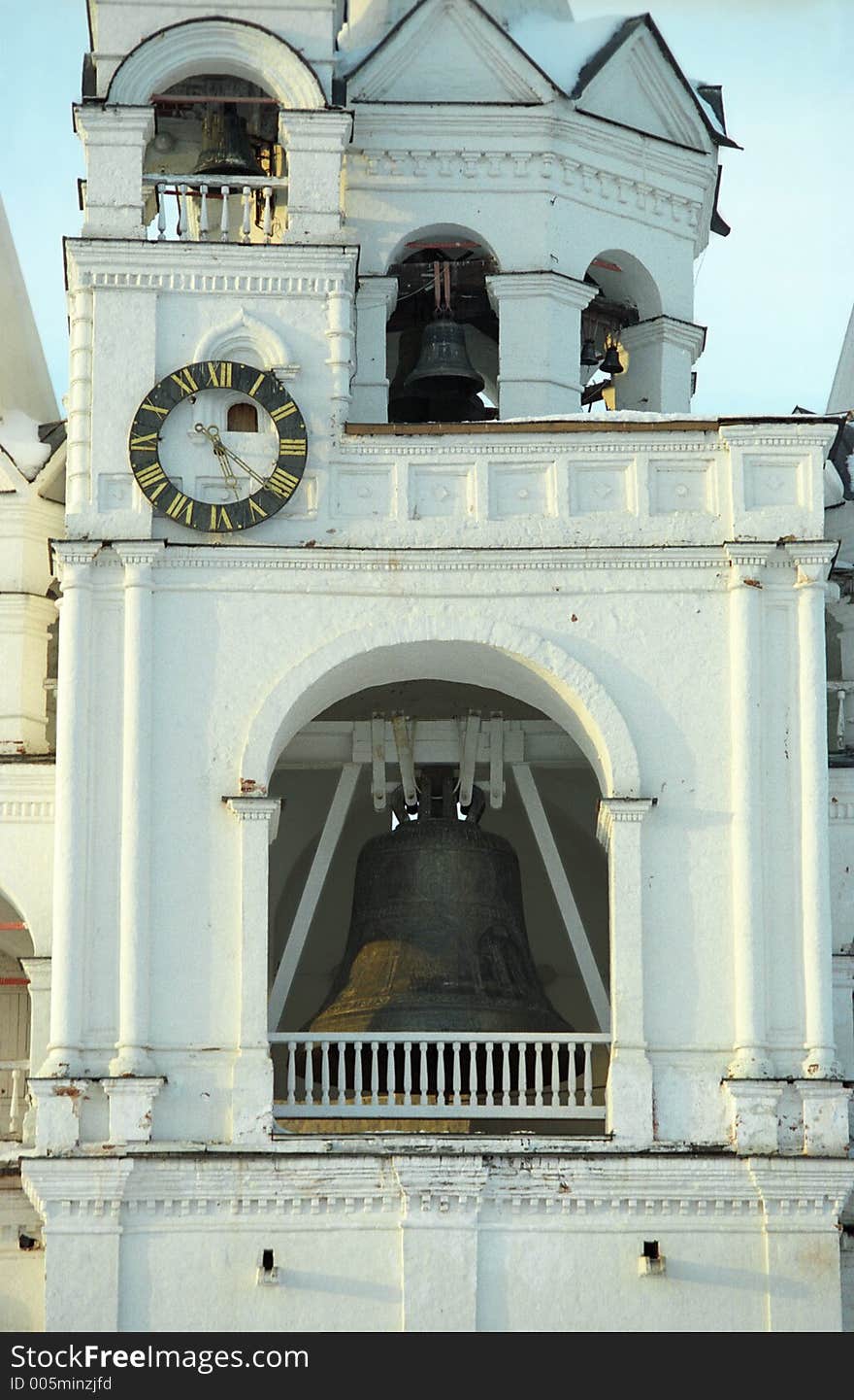 Belltower of monastery near Moscow. Belltower of monastery near Moscow