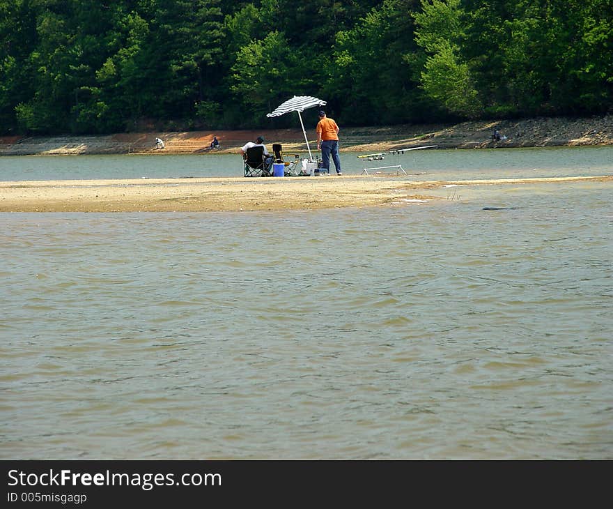 Fishing and relaxing on  a island. Fishing and relaxing on  a island