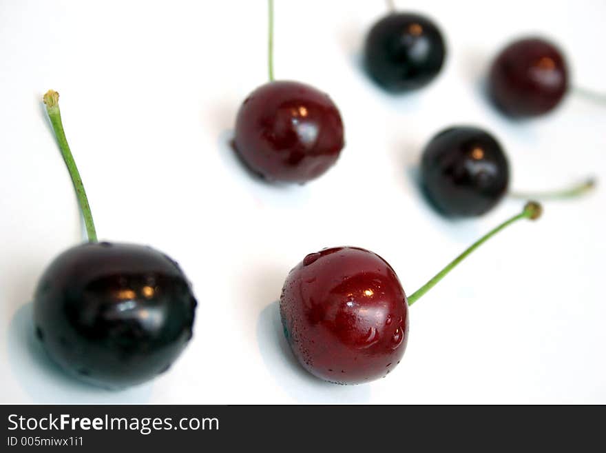 Cherries in isolated