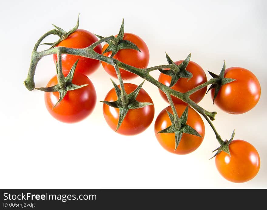 A set of cherry italian red tomatoes. A set of cherry italian red tomatoes.