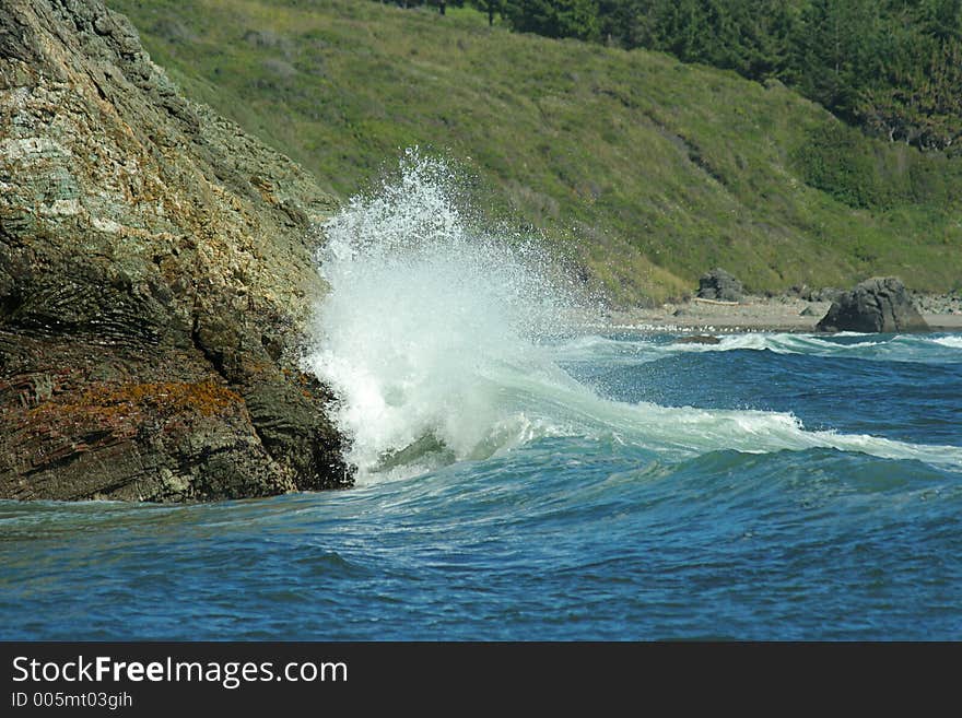 Crashing wave, Brookings, Oregon