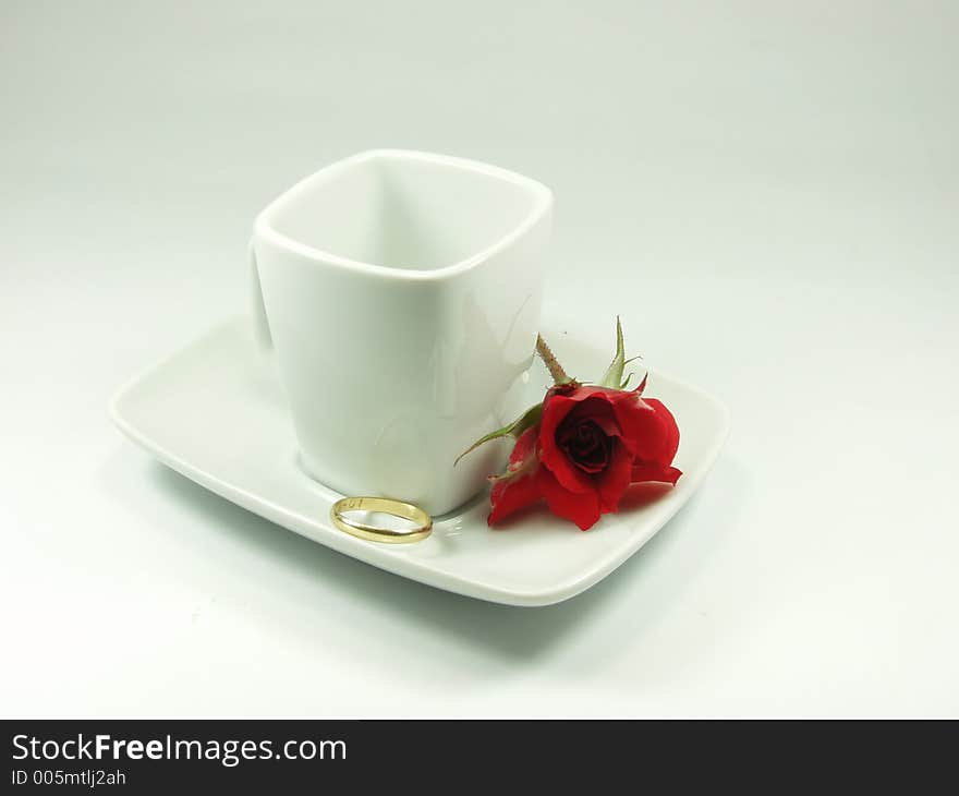 Cup and rose