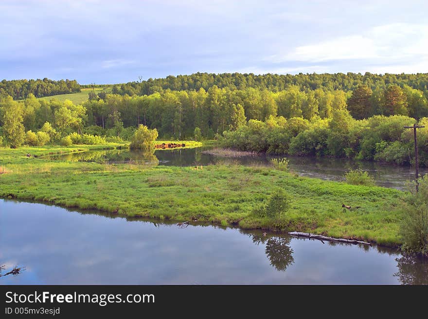 Summer morning on the river