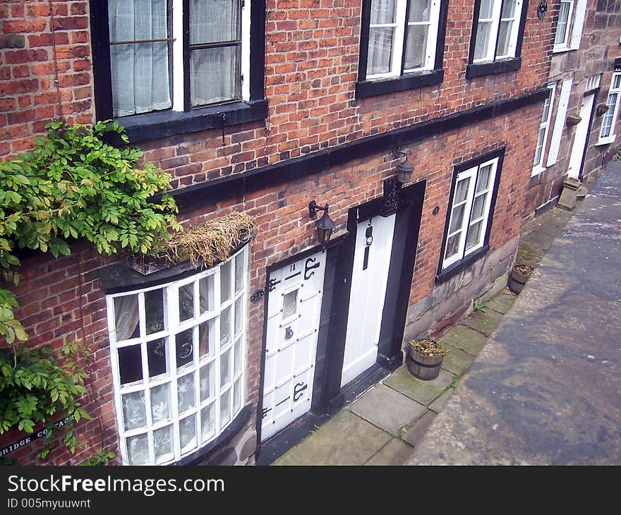 Cottages by the canalside. Cottages by the canalside