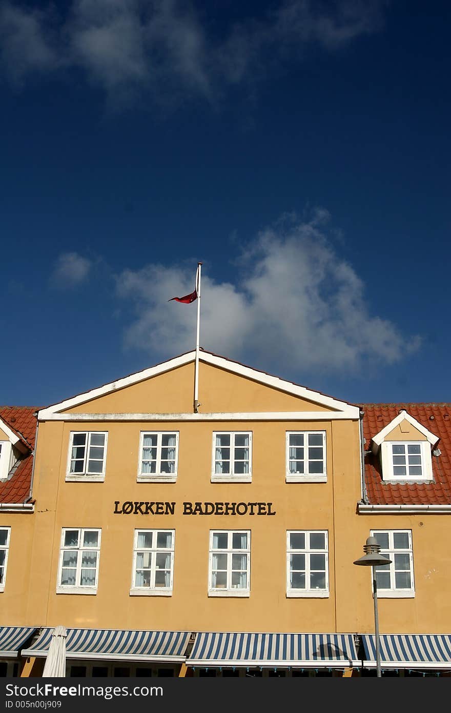 Traditional house in denmark a sunny summer day