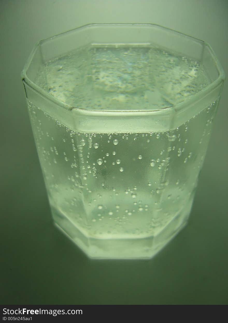 Ice Soda Water In Summer Days,green