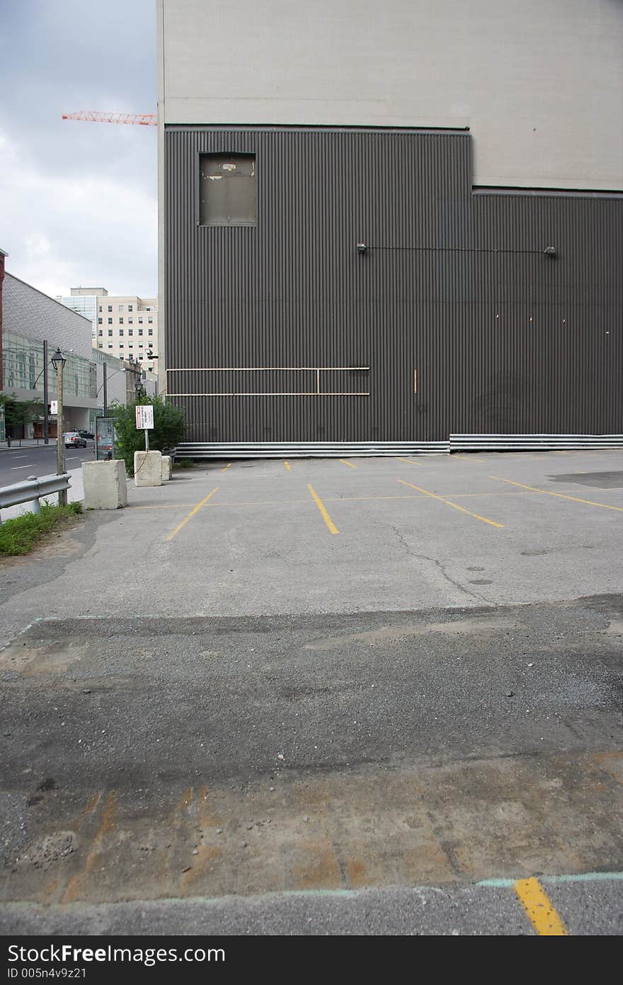 Parking in downtown montreal, canada