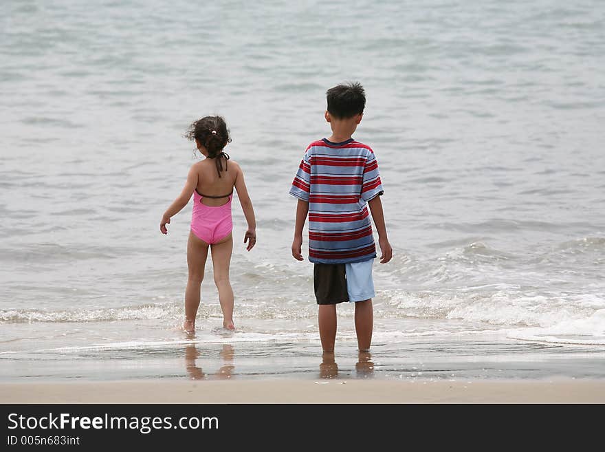 Kids at the beach