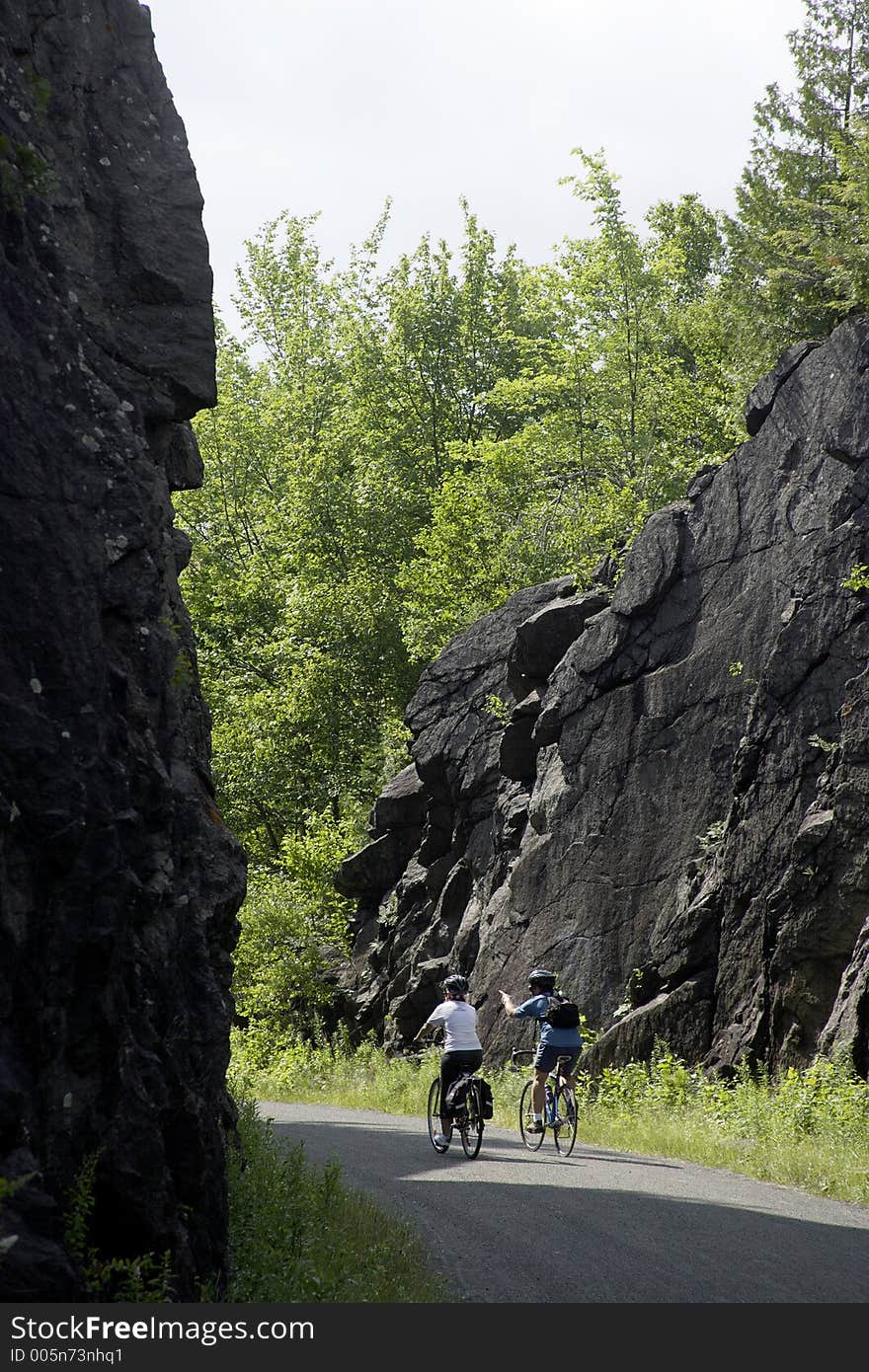 Bicycle route in quebec, canada