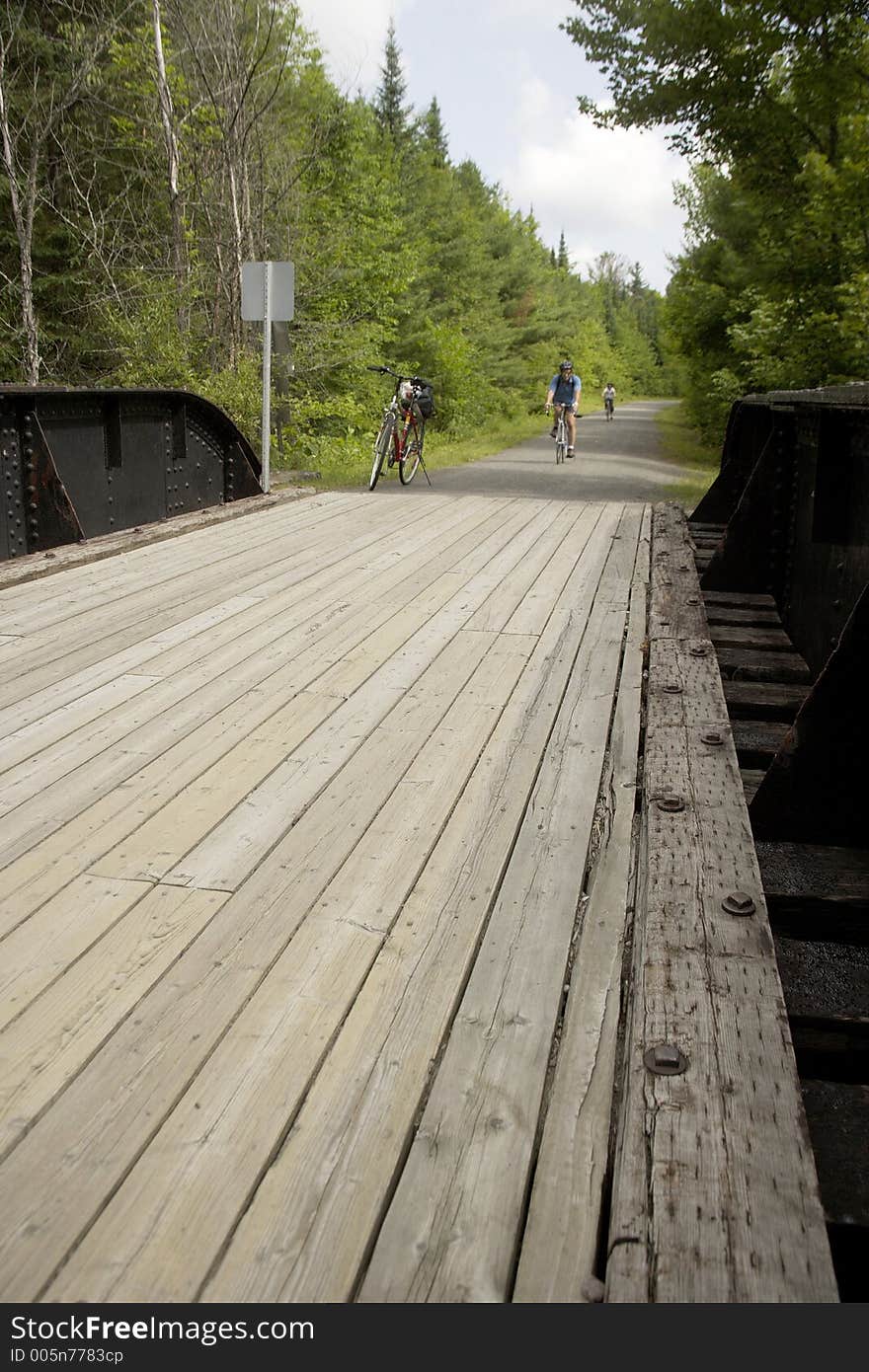 Long bicycle route in montreal, canada. Long bicycle route in montreal, canada