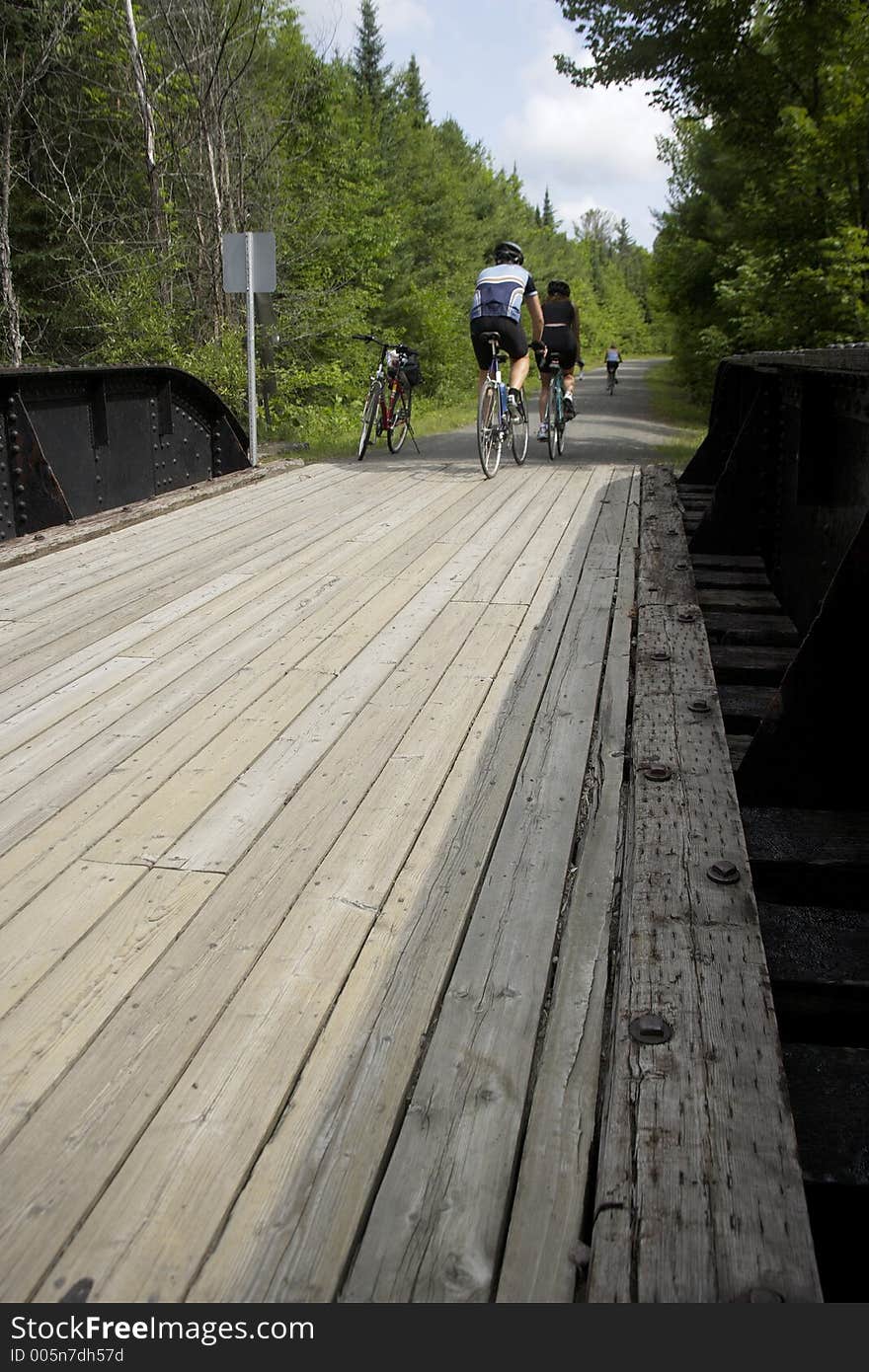 Long bicycle route in montreal, canada. Long bicycle route in montreal, canada