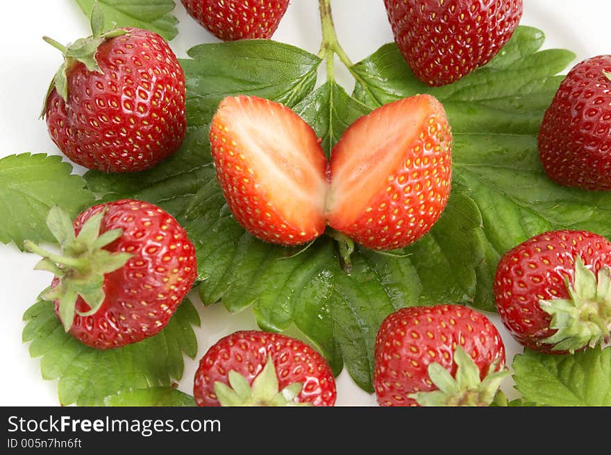 Strawberries background