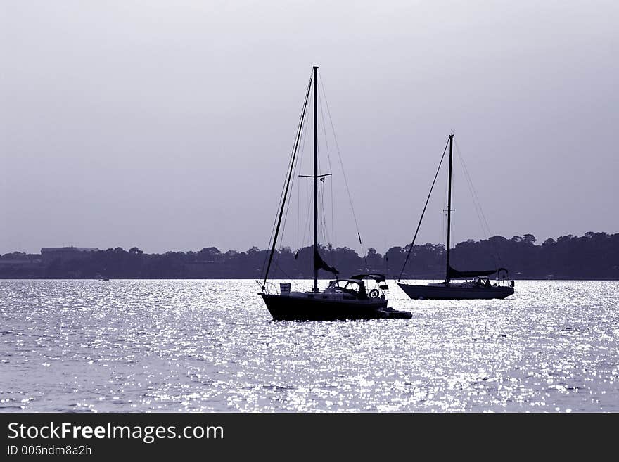 Ship silhouette monochrome