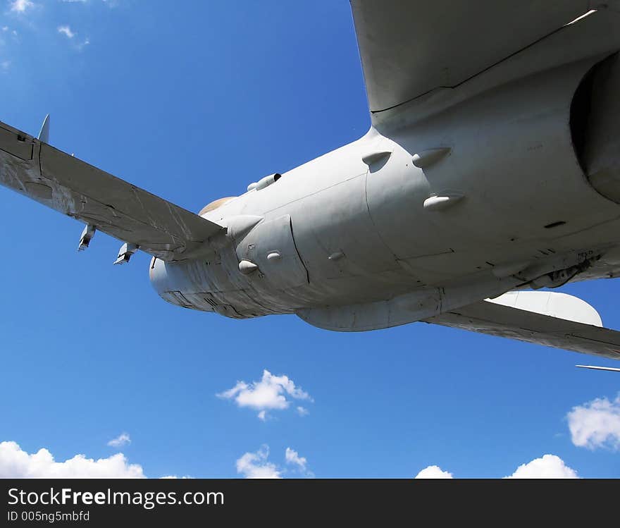 Aircraft and sky. Aircraft and sky