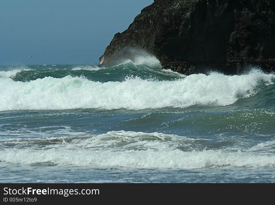 Waves; Brookings, Oregon. Waves; Brookings, Oregon