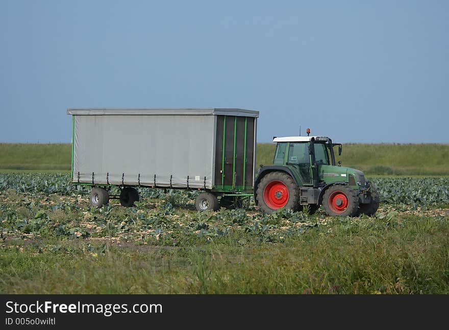 Tractor with wagon