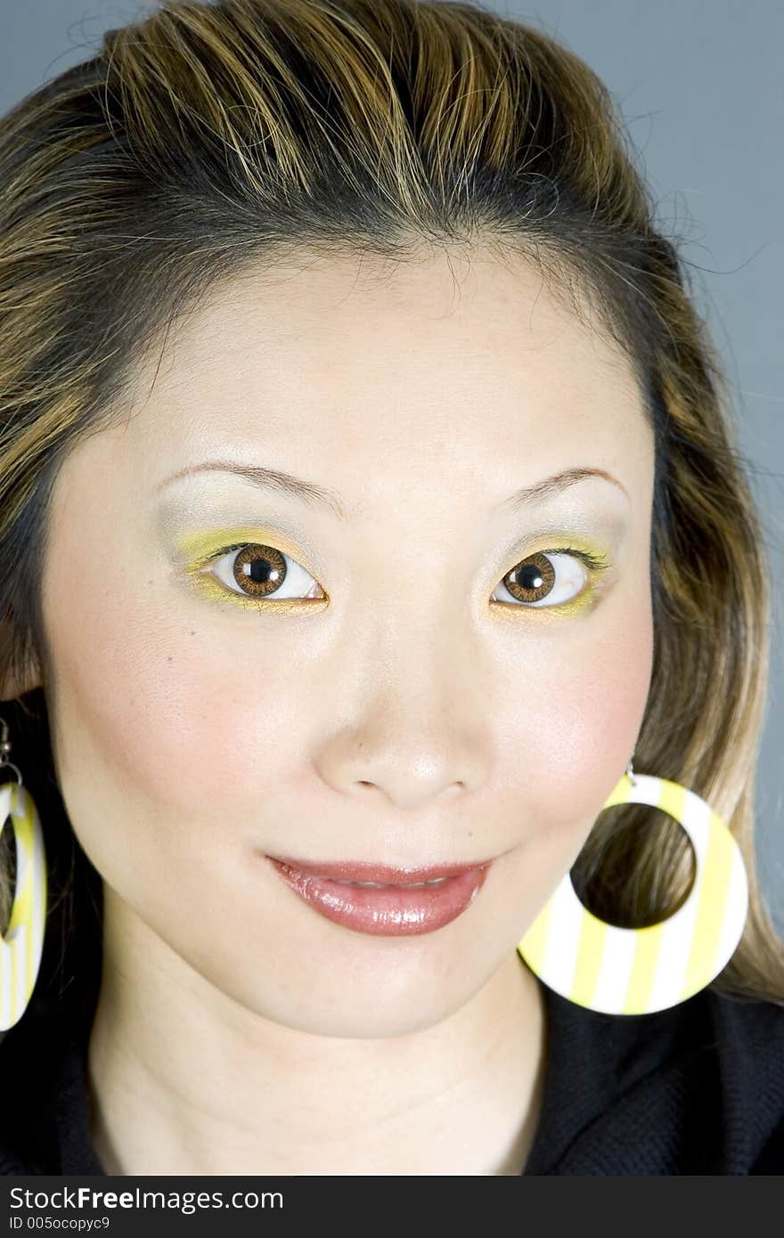 Gorgeous Japanese Woman Smiling, headshot