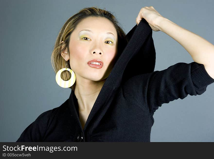 Headshot of a Gorgeous Japanese Woman, shot in studio