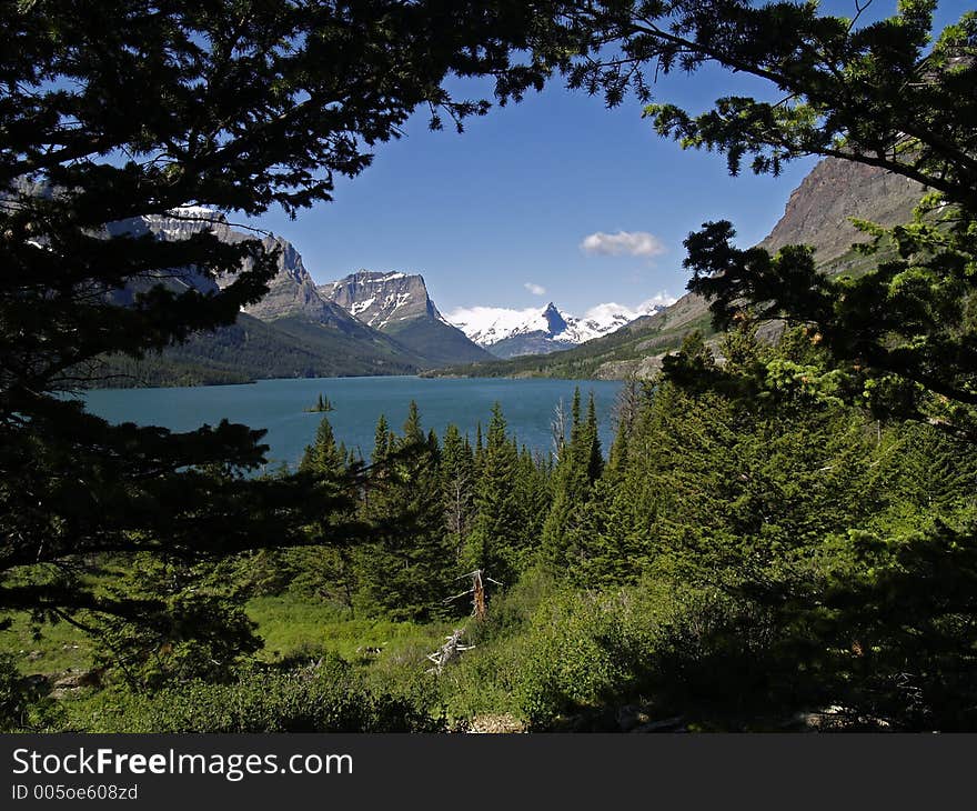 St Mary Lake Framed