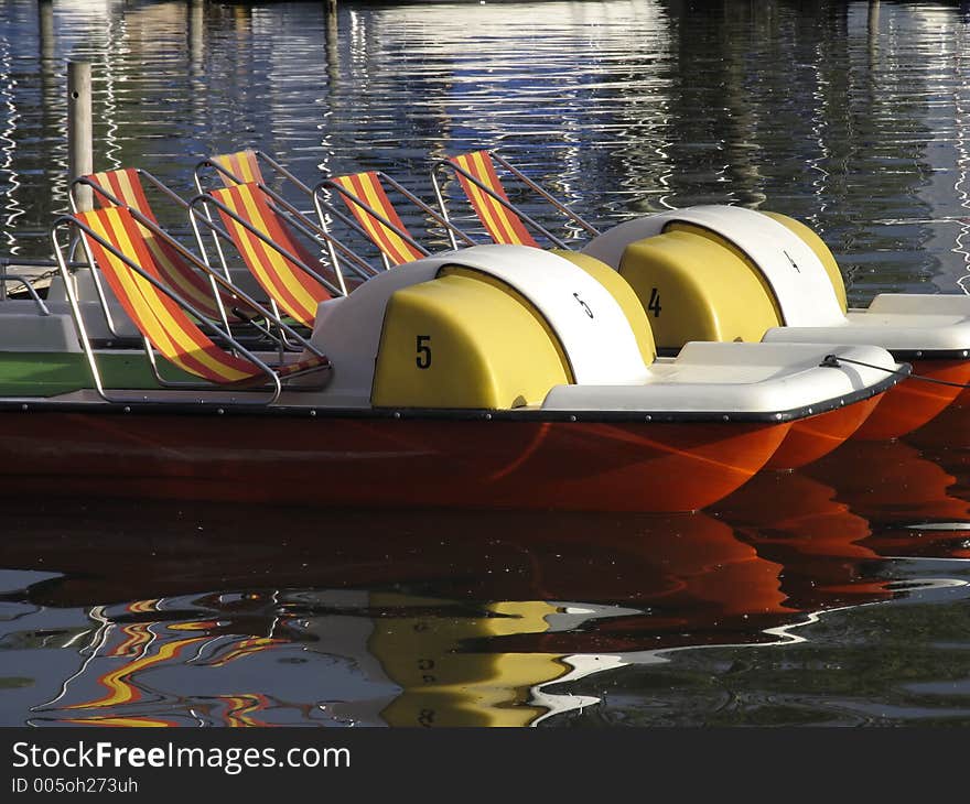 Boats for holydaymaker on the Chiemsea, Germany