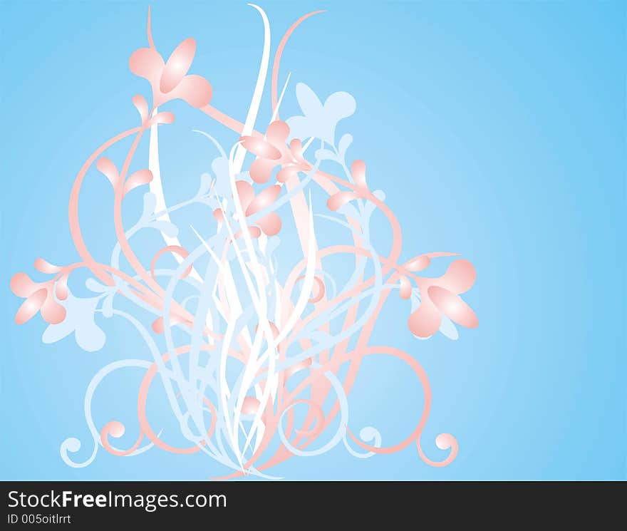 Floral background, vector