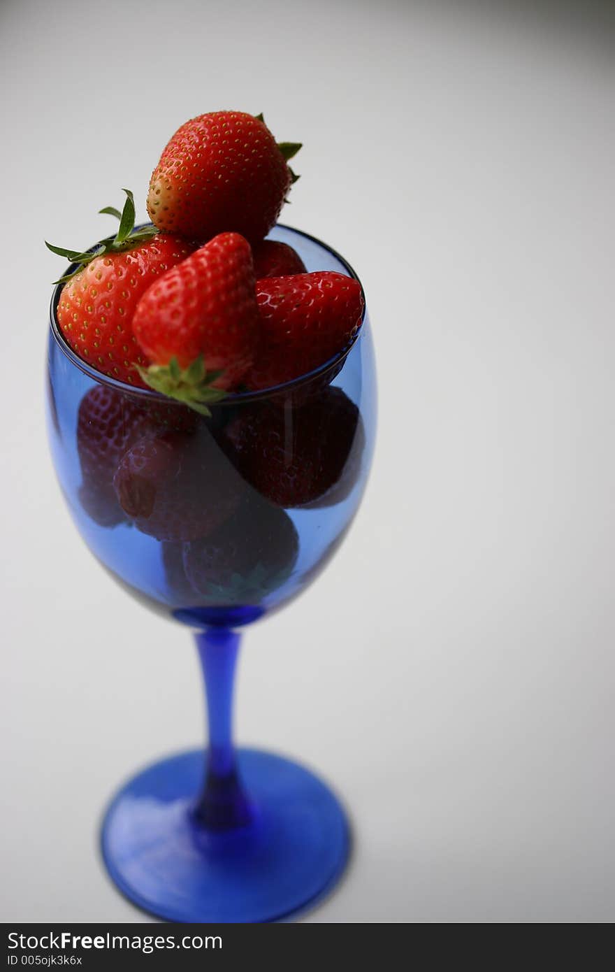 Strawberry in a glass. Strawberry in a glass