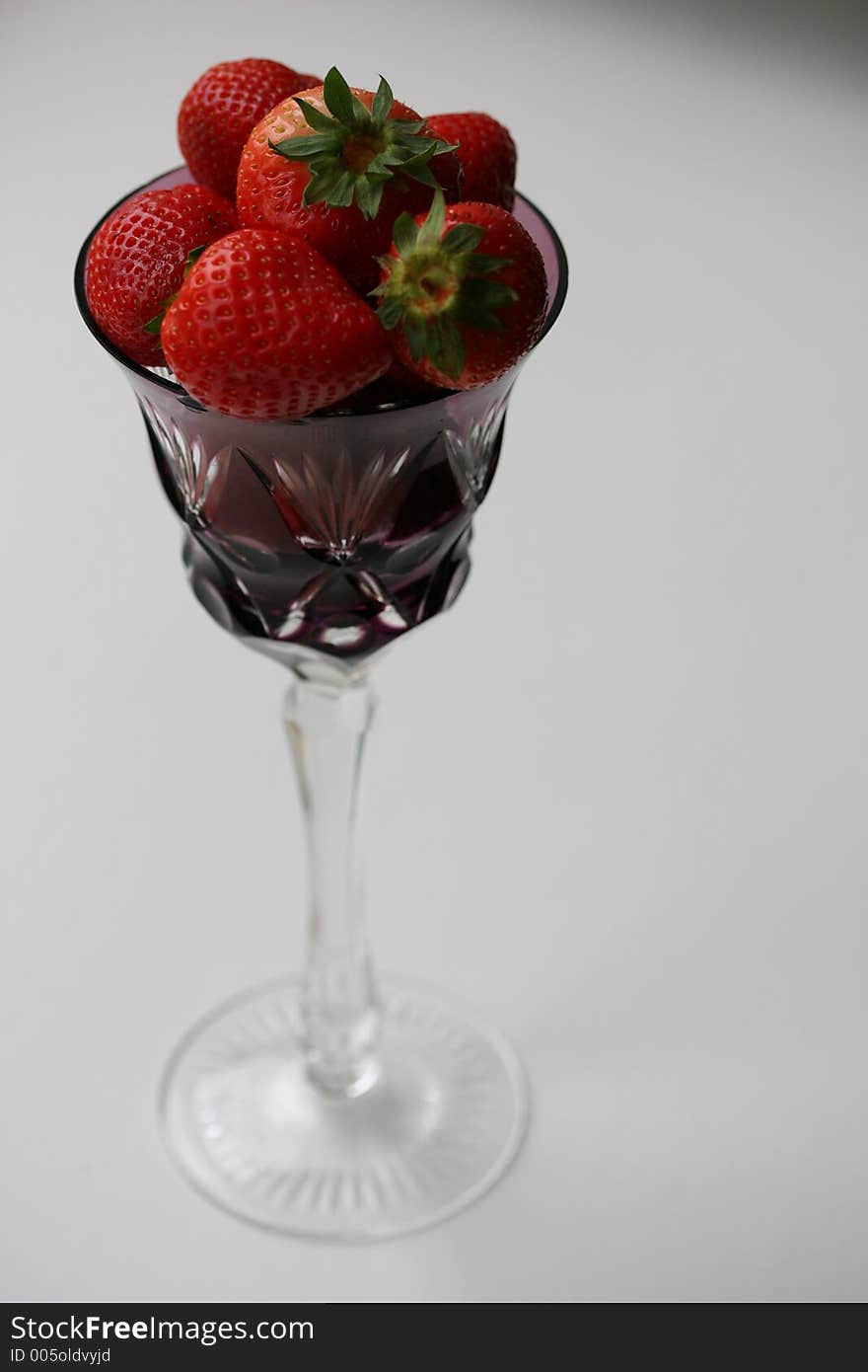 Strawberry in a glass. Strawberry in a glass