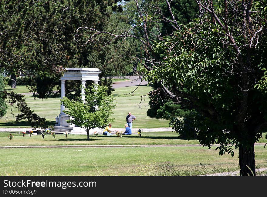 Visiting Gravesite