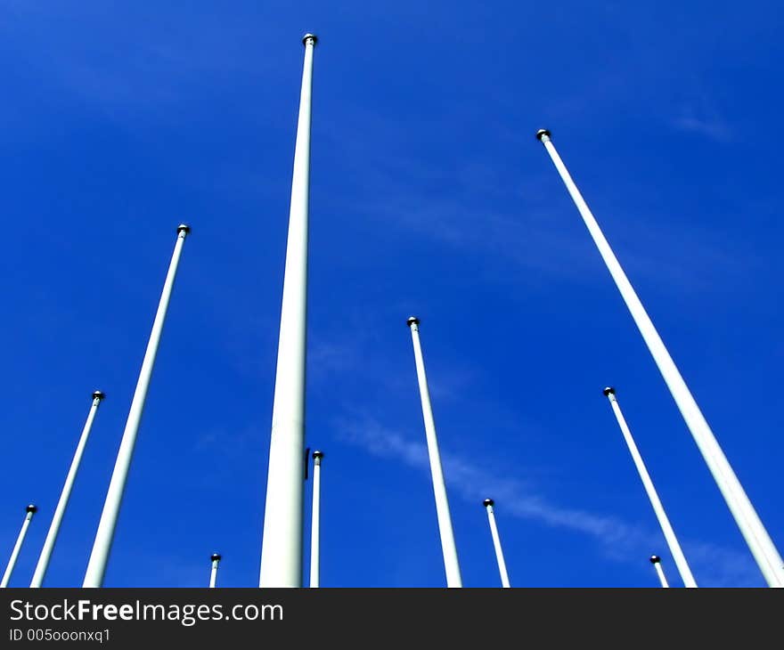 Foremasts on the clear sky horizontal. Foremasts on the clear sky horizontal