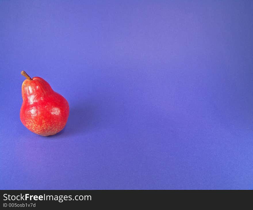 Red European organic pears (with open space). Red European organic pears (with open space)