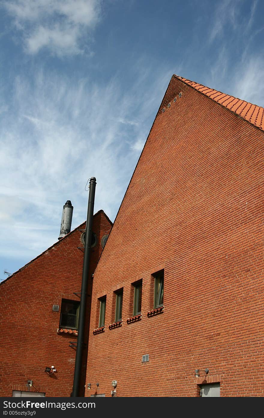 Brick traditional house in denmark. Brick traditional house in denmark