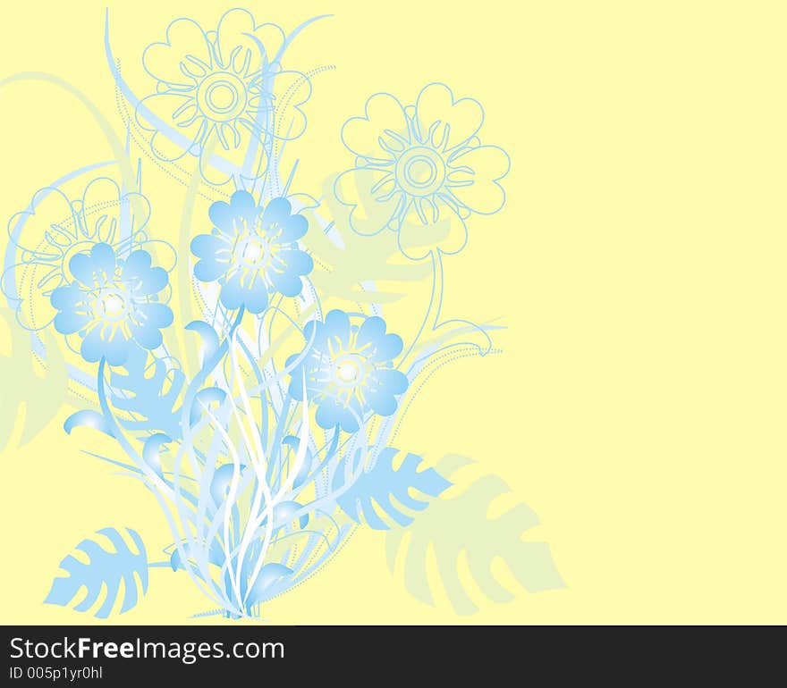 Floral background, vector