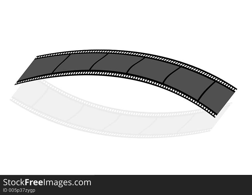 Curved film strip