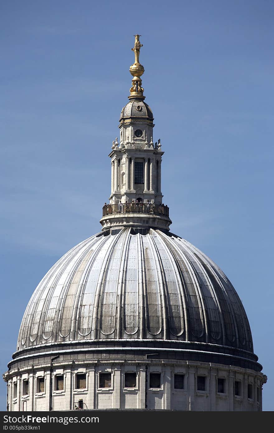 The dome of st pauls cathedral shot from the south bank london england uk europe taken in june 2006