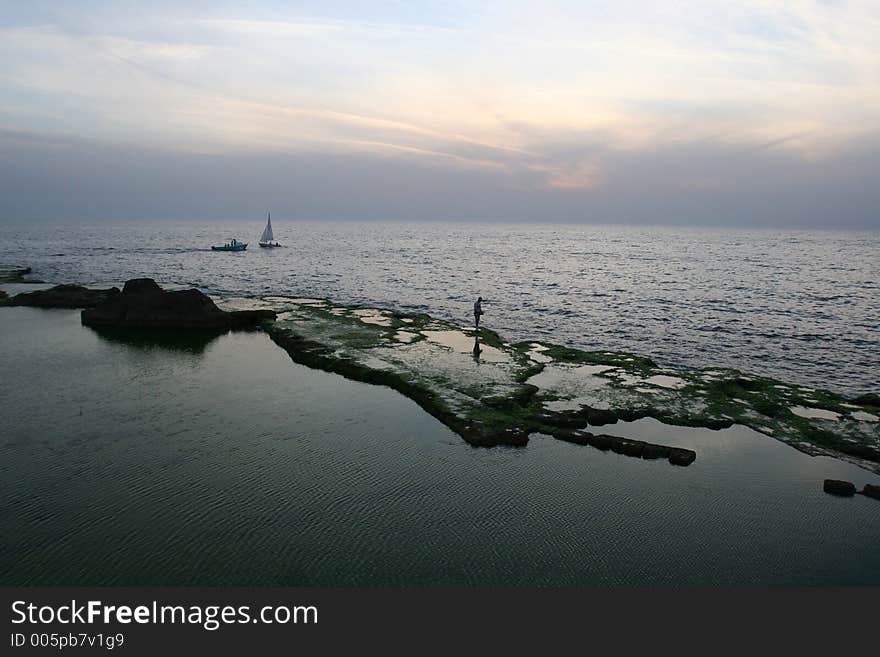 It is photographed by the mediterranean sea. It is photographed by the mediterranean sea.