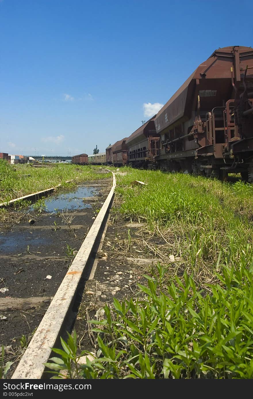 Blank railway and landscape