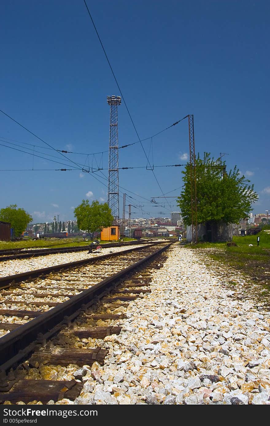 Blank railway and landscape. Blank railway and landscape