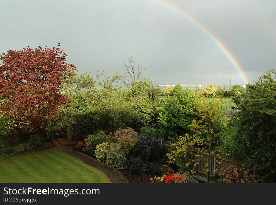 Rainbow Over Oil Refinery